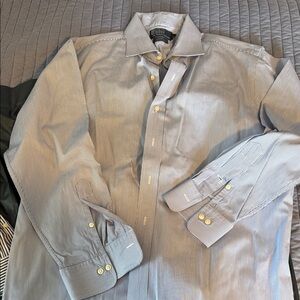 Polo by Ralph Lauren Men's Light blue striped Dress Shirt